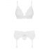 Obsessieve 810-SEG-2 - kanten lingerie set (wit)