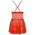 Obsessive 838-BAB-3 - pikante kanten babydoll met string (rood) - XXL