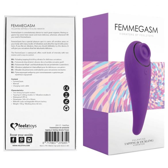 FEELZTOYS Femmegasm - oplaadbare 2in1 clitoris vibrator (paars)