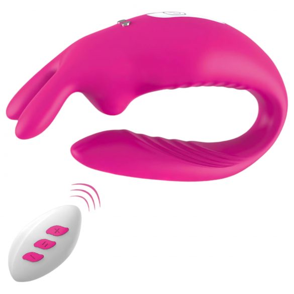 Aixiasia Hera - oplaadbare radio-vibrator voor koppels (roze)