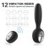 Aixiasia Dylon-Remote - oplaadbare, draadloze anale vibrator (zwart)