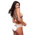 Baci - bloemen kanten bh-set met open achterkant slip. - M/L